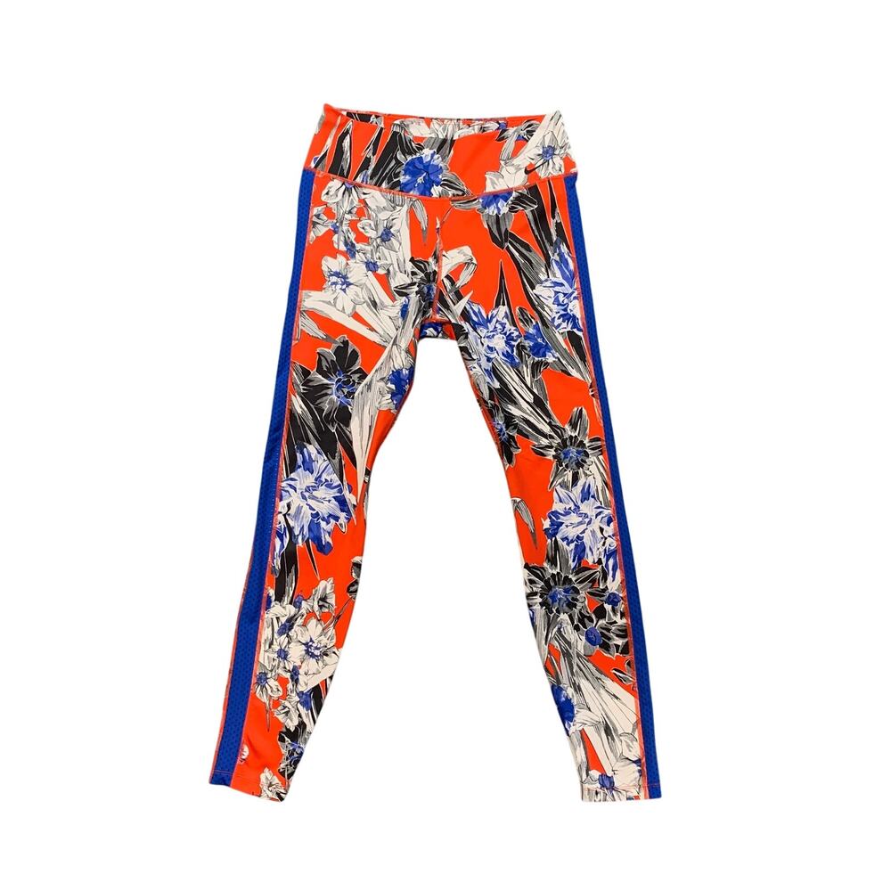 Nike Leggings Womens L Large Poppy Dri Fit Hyper Femme One All In Floral PullOn